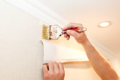 Pose de papier peint à Teyssières — revêtements muraux et toiles de verre